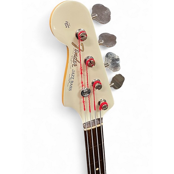 Used 2015 Fender JB62 (Modified Fretless) Vintage White Electric Bass Guitar