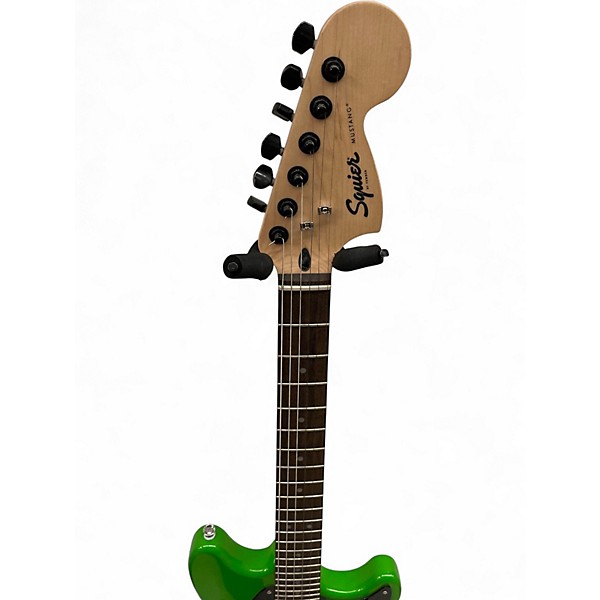 Used Squier SONIC MUSTANG LIME GREEN Solid Body Electric Guitar