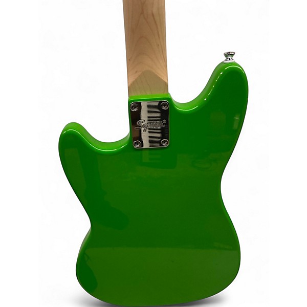 Used Squier SONIC MUSTANG LIME GREEN Solid Body Electric Guitar