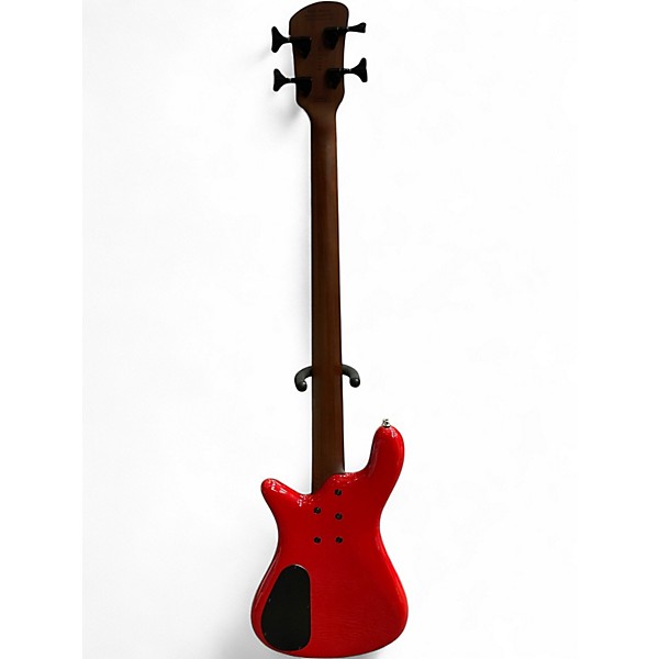 Used Spector Euro4 LX RED ORANGE BURL Electric Bass Guitar