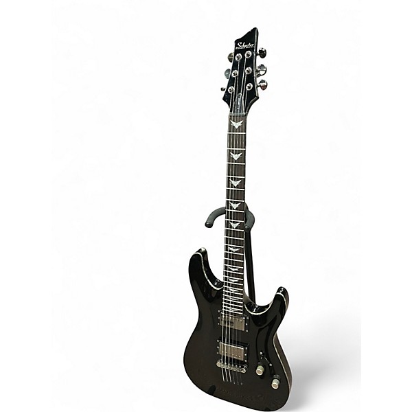 Used Schecter Guitar Research C1 Hellraiser Abalone black Solid Body Electric Guitar