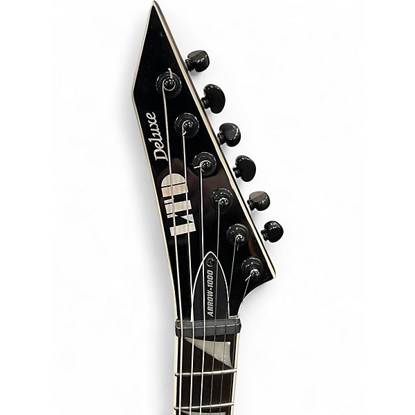 Used ESP LTD ARROW-1000 DELUXE Black Solid Body Electric Guitar