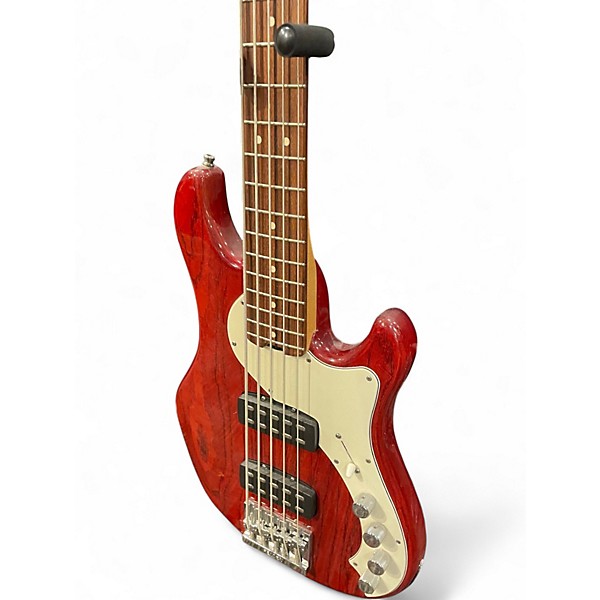 Used Fender American Deluxe Dimension Bass V Cayenne Burst Electric Bass Guitar