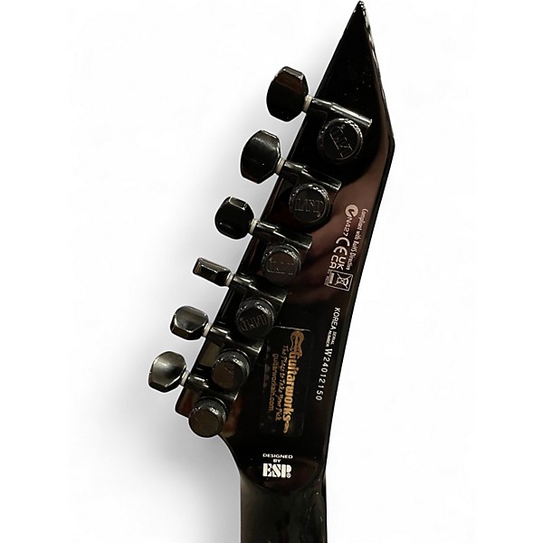 Used ESP LTD MH1000 Deluxe Trans Charcoal Solid Body Electric Guitar