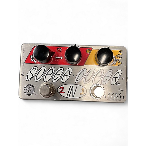 Used ZVEX Vexter Super Duper 2 In 1 Overdrive Effect Pedal