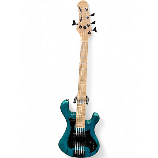 Used 2025 Dean custom shop hillsboro 5 trans teal Electric Bass Guitar