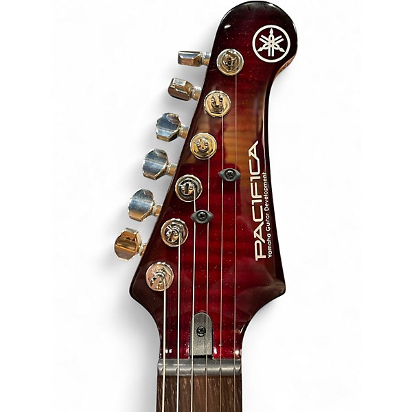 Used Yamaha PAC611VFM RED BURST Solid Body Electric Guitar