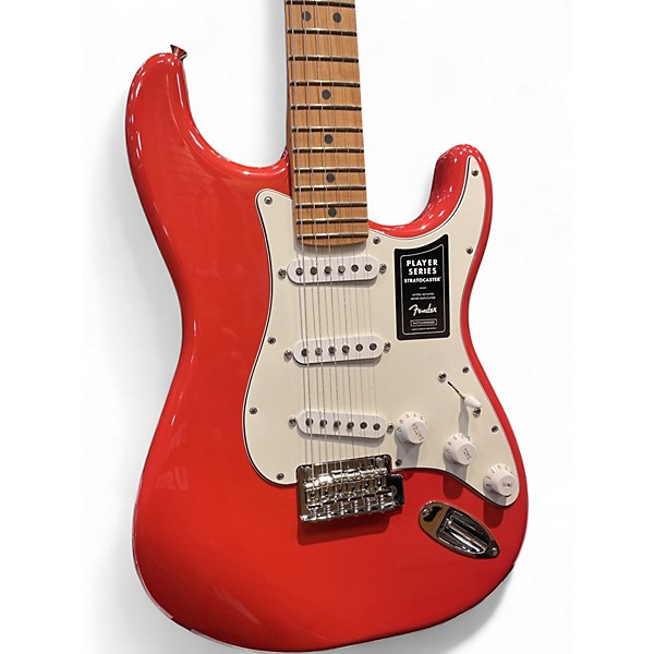 Used Fender Player Stratocaster Red Solid Body Electric Guitar