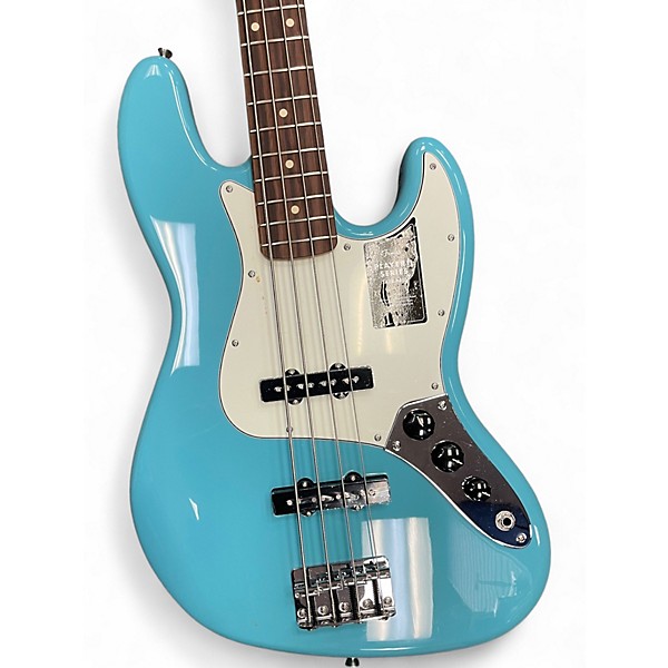 Used Fender Player Jazz Bass Aqua Electric Bass Guitar