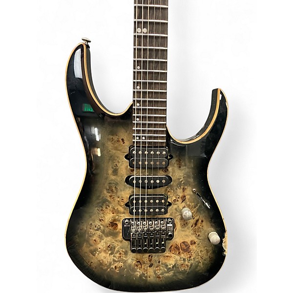 Used Ibanez RGB1070PBZ Dark Burl Solid Body Electric Guitar