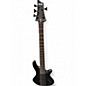 Used Schecter Guitar Research Stilleto Stealth Black Electric Bass Guitar