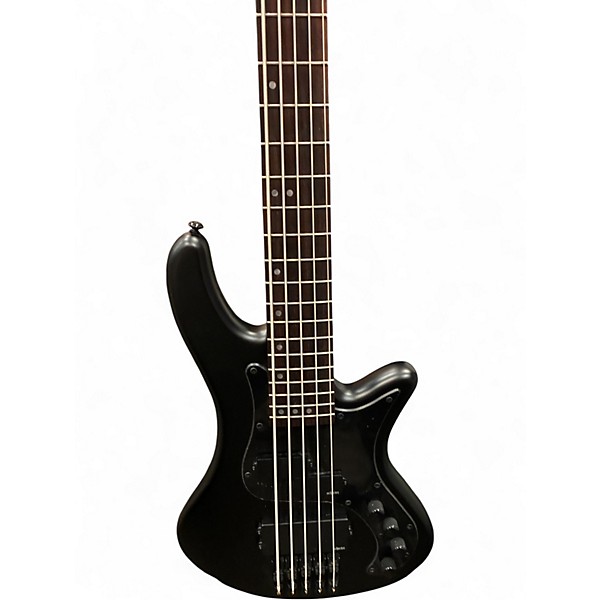 Used Schecter Guitar Research Stilleto Stealth Black Electric Bass Guitar