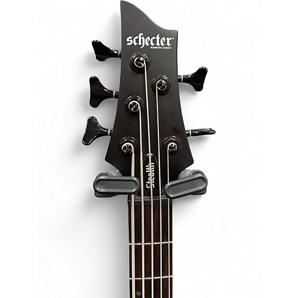 Used Schecter Guitar Research Stilleto Stealth Black Electric Bass Guitar