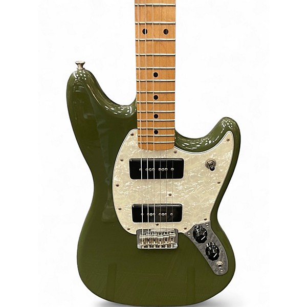 Used Fender Player Mustang Olive Solid Body Electric Guitar