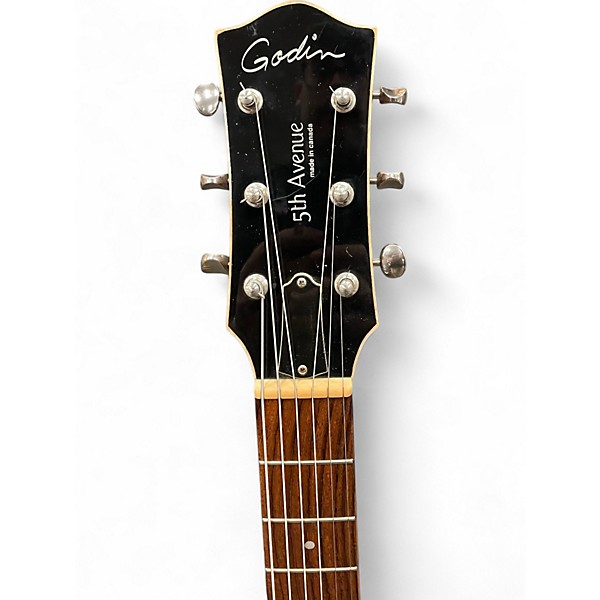 Used Godin 5th Avenue Kingpin P90 Burgundy Hollow Body Electric Guitar