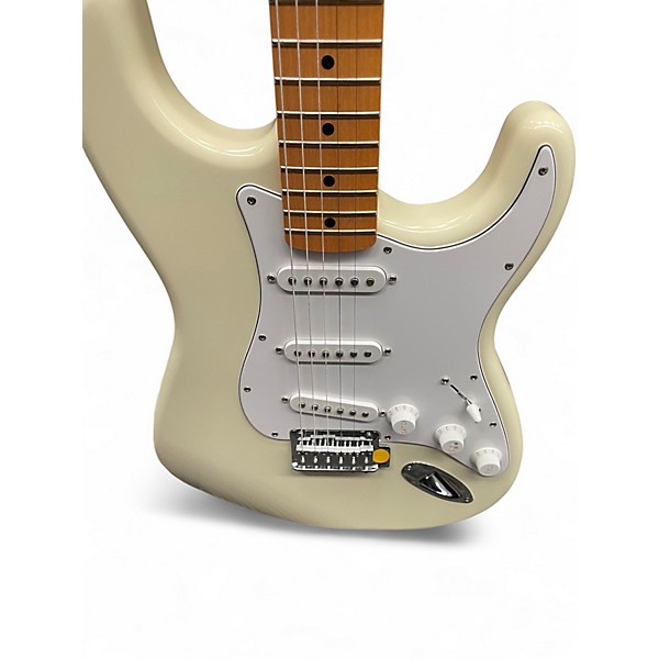 Used Fender Standard Stratocaster Olympic White Solid Body Electric Guitar