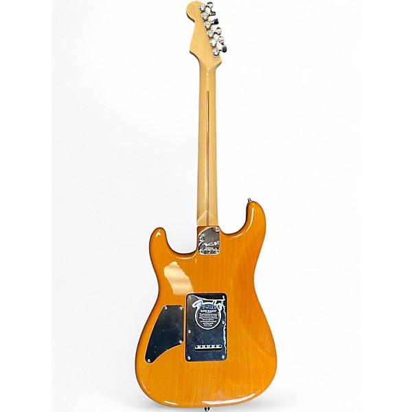 Used 2003 Fender AMERICAN DELUXE STRATOCASTER HSS FMT Amber Solid Body Electric Guitar