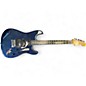 Used 2025 Fender AMERICAN DELUXE STRATOCASTER HSS FMT Trans Blue Solid Body Electric Guitar thumbnail