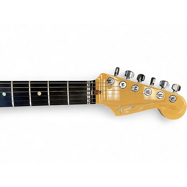 Used 2025 Fender AMERICAN DELUXE STRATOCASTER HSS FMT Trans Blue Solid Body Electric Guitar