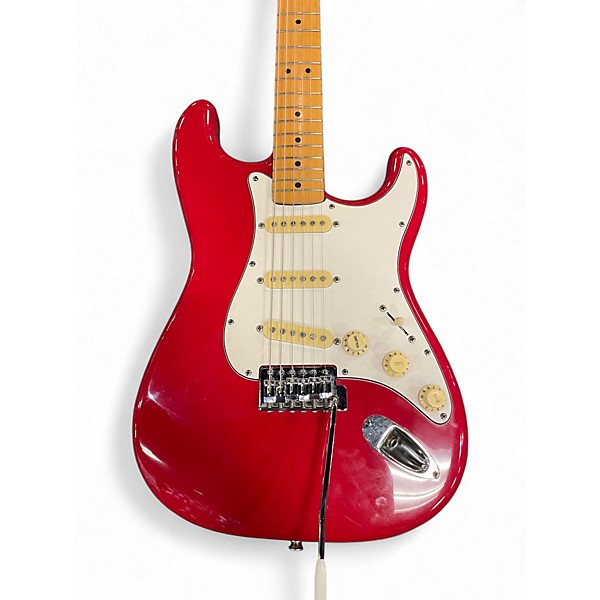 Used Fender Standard Stratocaster Fiesta Red Solid Body Electric Guitar