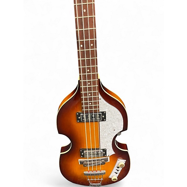 Used Hofner hi - seris 2 Color Sunburst Electric Bass Guitar