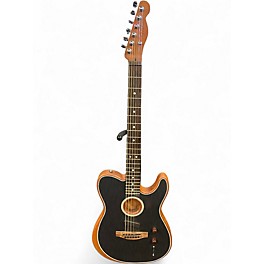 Used Fender Acoustasonic Player Telecaster Brushed Black Acoustic Electric Guitar