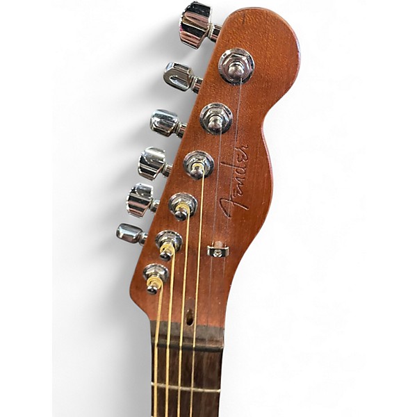 Used Fender Acoustasonic Player Telecaster Brushed Black Acoustic Electric Guitar