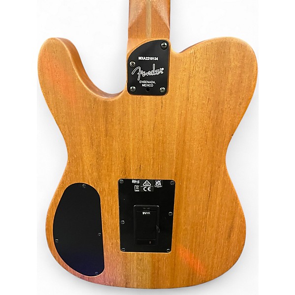 Used Fender Acoustasonic Player Telecaster Brushed Black Acoustic Electric Guitar