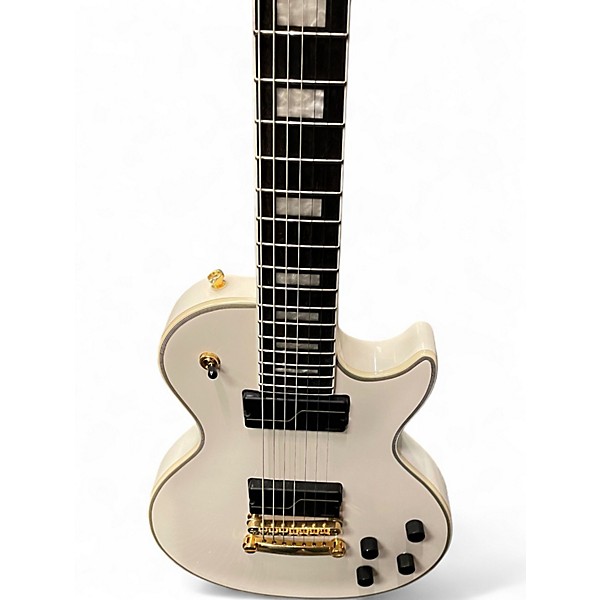 Used Epiphone Matt Heafy Les Paul Custom 7 Bone White Solid Body Electric Guitar