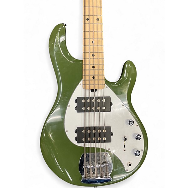 Used Sterling by Music Man Ray5 5 String OLIVE GREEN Electric Bass Guitar