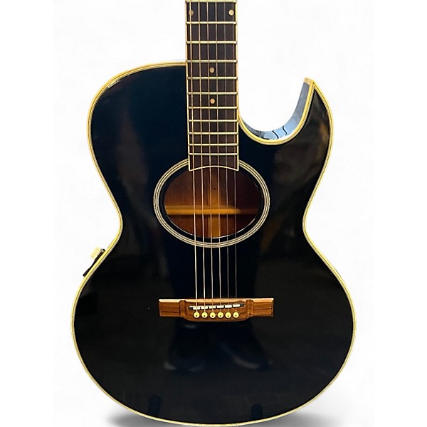 Used Washburn EC300 Black Acoustic Electric Guitar