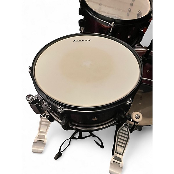 Used Ludwig 4 Piece POCKET KIT QUESTLOVE Candy Apple Red Drum Kit