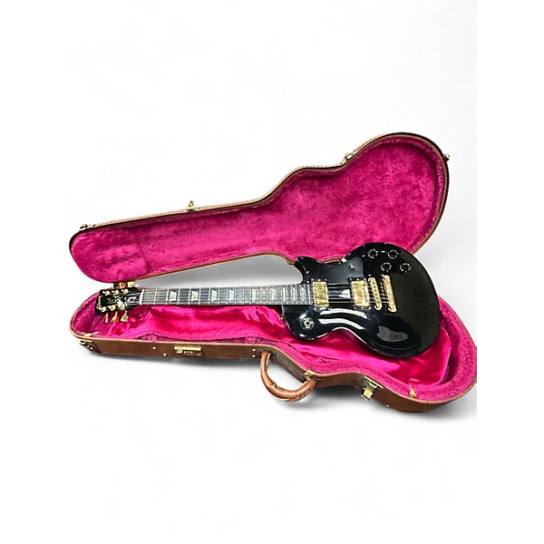 Vintage 1993 Gibson Les Paul Studio Black and Gold Solid Body Electric Guitar