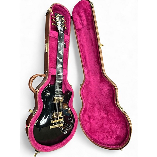 Vintage 1993 Gibson Les Paul Studio Black and Gold Solid Body Electric Guitar