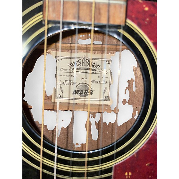 Vintage 1998 Washburn DX2000 Black Acoustic Guitar