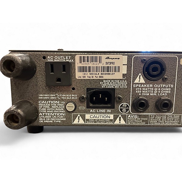 Used Ampeg SVT3PRO 450W Bass Amp Head