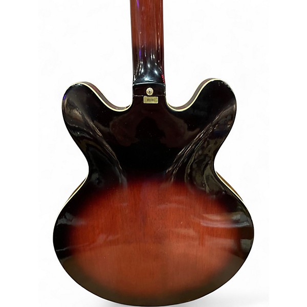 Used Hondo H935 2 Tone Sunburst Hollow Body Electric Guitar