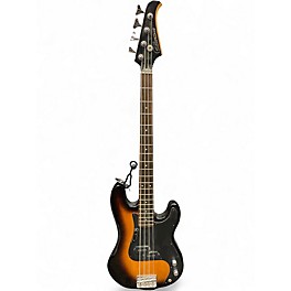 Used Silvertone SSLB-11 2 Tone Sunburst Electric Bass Guitar
