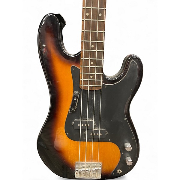 Used Silvertone SSLB-11 2 Tone Sunburst Electric Bass Guitar