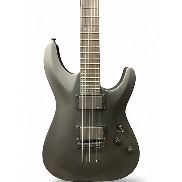 Used Schecter Guitar Research C1 Platinum Blackout Satin Black Solid Body Electric Guitar