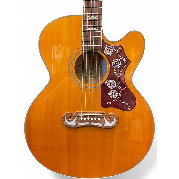 Used Epiphone J200 EC STUDIO Vintage Natural Acoustic Electric Guitar