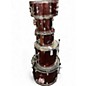 Used Ludwig 5 Piece BACKBEAT Wine Red Sparkle Drum Kit thumbnail