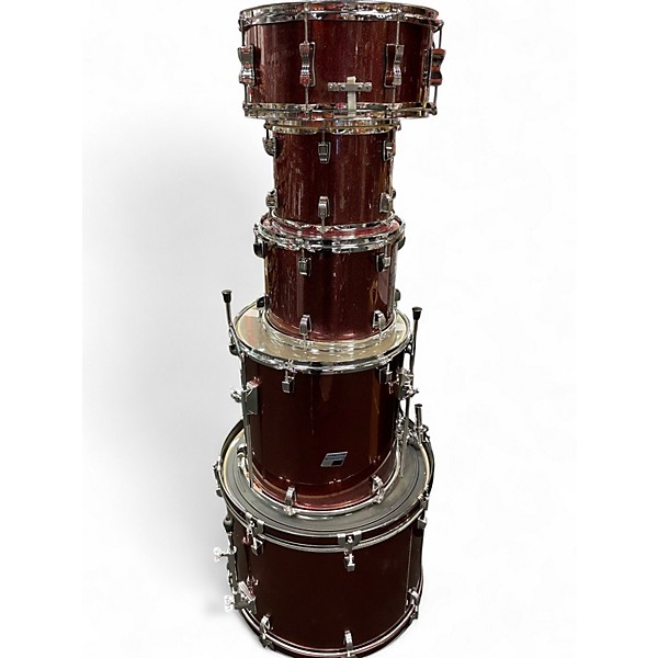 Used Ludwig 5 Piece BACKBEAT Wine Red Sparkle Drum Kit