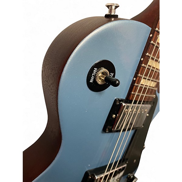 Used Gibson REFINISHED LES PAUL TRADITIONAL Pelham Blue Solid Body Electric Guitar
