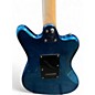 Used Squier Paranormal Series Super-Sonic BLUE SPARKLE Solid Body Electric Guitar