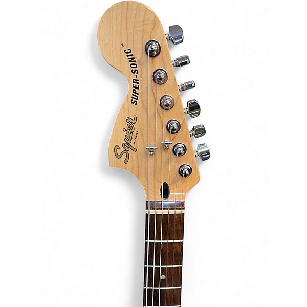 Used Squier Paranormal Series Super-Sonic BLUE SPARKLE Solid Body Electric Guitar