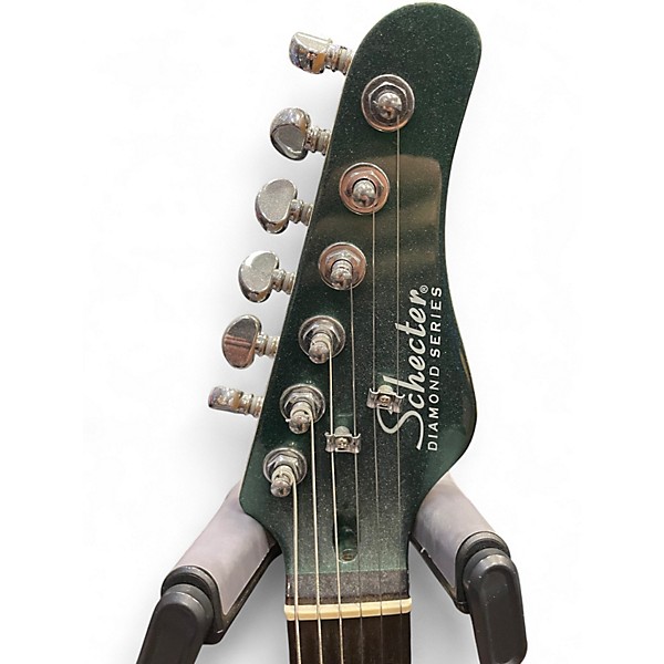 Used Schecter Guitar Research Diamond Series PT Green Solid Body Electric Guitar
