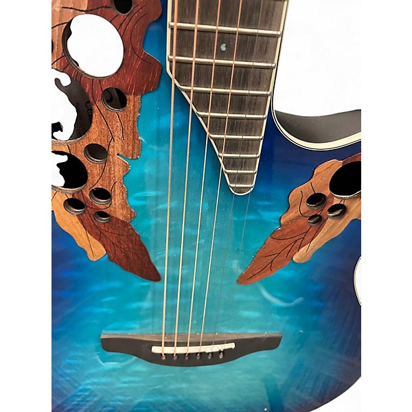 Used Ovation CELEBRITY CE48 Blue Burst Acoustic Electric Guitar
