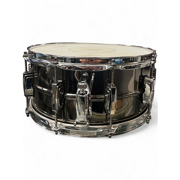 Used Ludwig 6.5X14 Black Beauty Snare Drum With Tube Lugs 14 x 6.5 in Nickel Bronze Drum