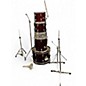 Used Sunlite 5 Piece 5pc drumkit  Red Drum Kit thumbnail